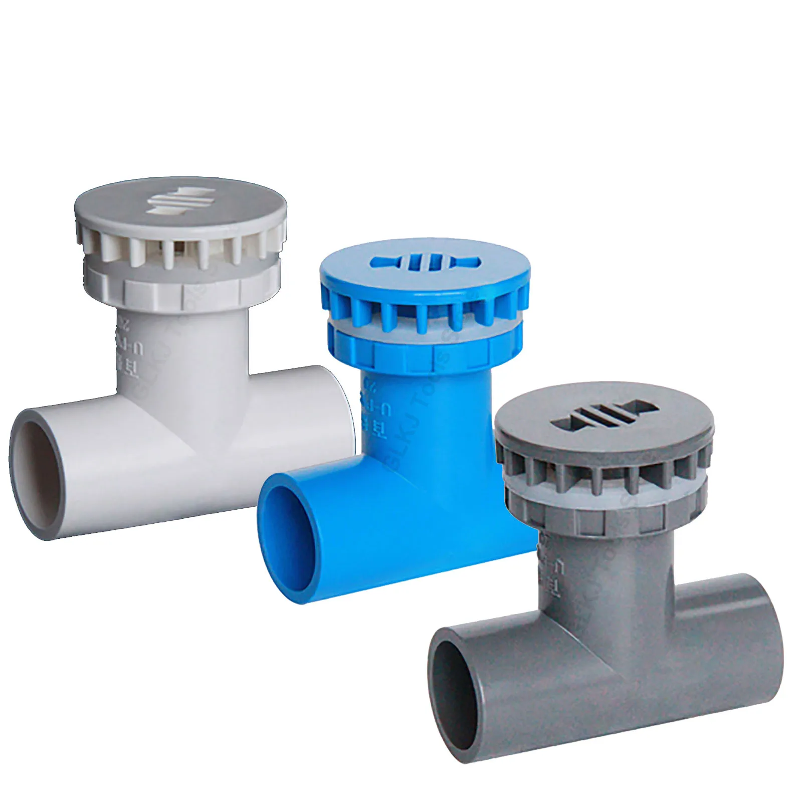 1Pcs ID 20มม.PVC Aquarium ท่อระบายน้ำ T-Type 3way ถังปลา Outlet ข้อต่อ Thicken PVC ท่ออะแดปเตอร์