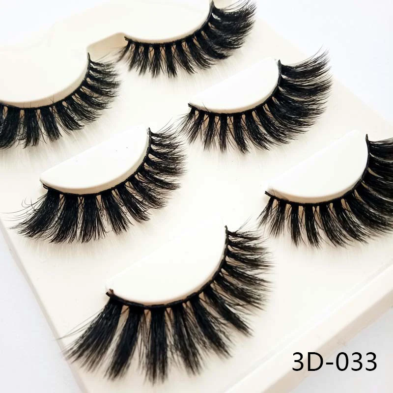 3 Pairs Natural Long False Eyelashes Handmade 3D Eyelash Thick Fake Eye Lashes Extension Women Fashion Makeup Tool maquiagem