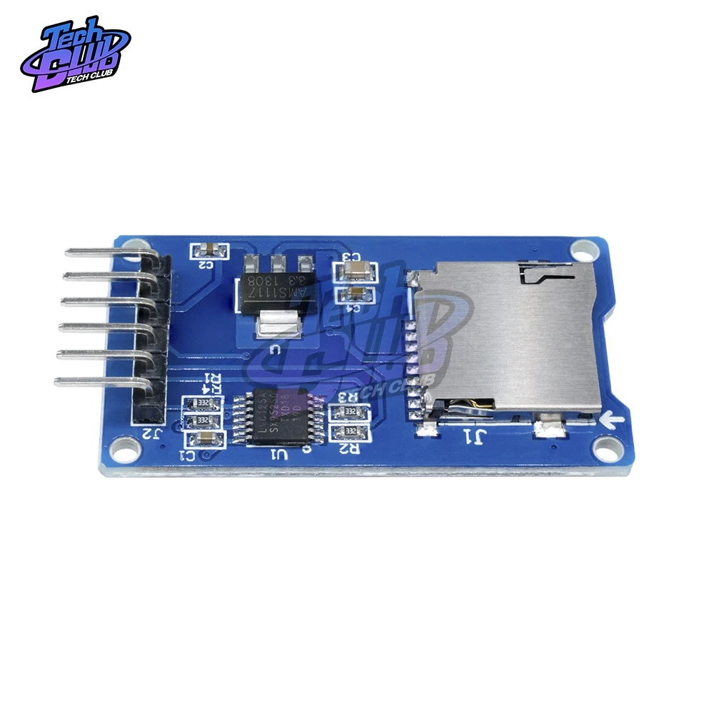 Módulo lector de tarjetas Micro SD Mini TF, interfaz SPI con Chip convertidor de nivel para Arduino