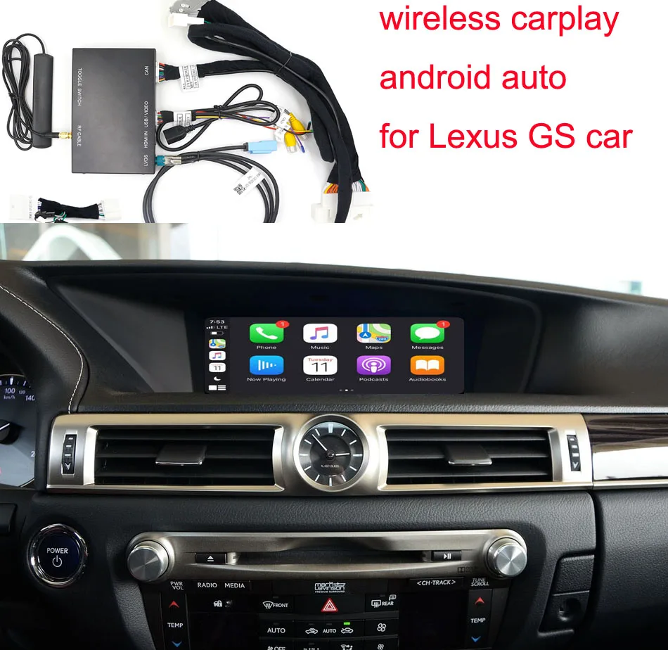 Carplay Wireless for Lexus GS GS300 GS350 GS450 2012-2020 Android Auto Airplay AutoLink Car Play interface