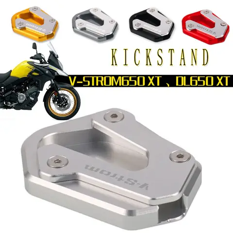 오토바이 사이드 스탠드 익스텐션 패드 지지대 플레이트, V-STROM 650 V-strom 650XT DL650 DL 650 2012-2022 2019 2018 확대 적합