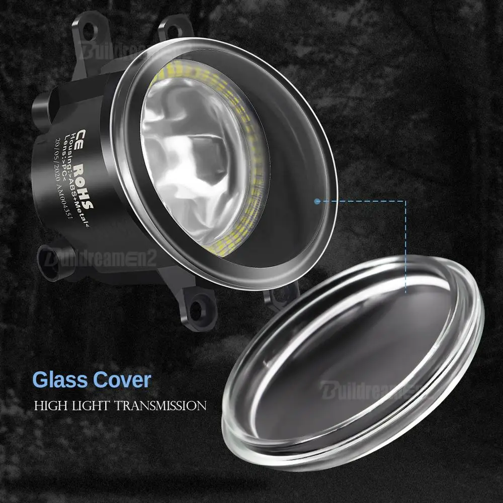 Angel Eye Fog Light Assembly Car Halo Ring Fog Lamp DRL H11 For Toyota RAV4 Tacoma Highlander 4Runner Avensis Auris Avalon Venza