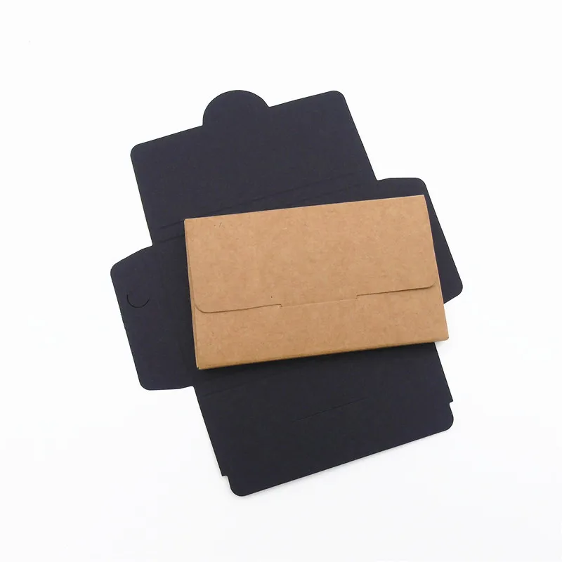 50Pcs/Lot Kraft Paper Postcard Boxes 105x65x5mm Membership Card Packaging Box Retro Invitation Card Envelopes 3 Colors