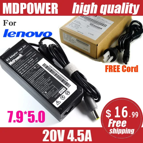 

MDPOWER For LENOVO ThinkPad E330 E335 E40 E420 E420s Notebook laptop power supply power AC adapter charger cord 20V 4.5A