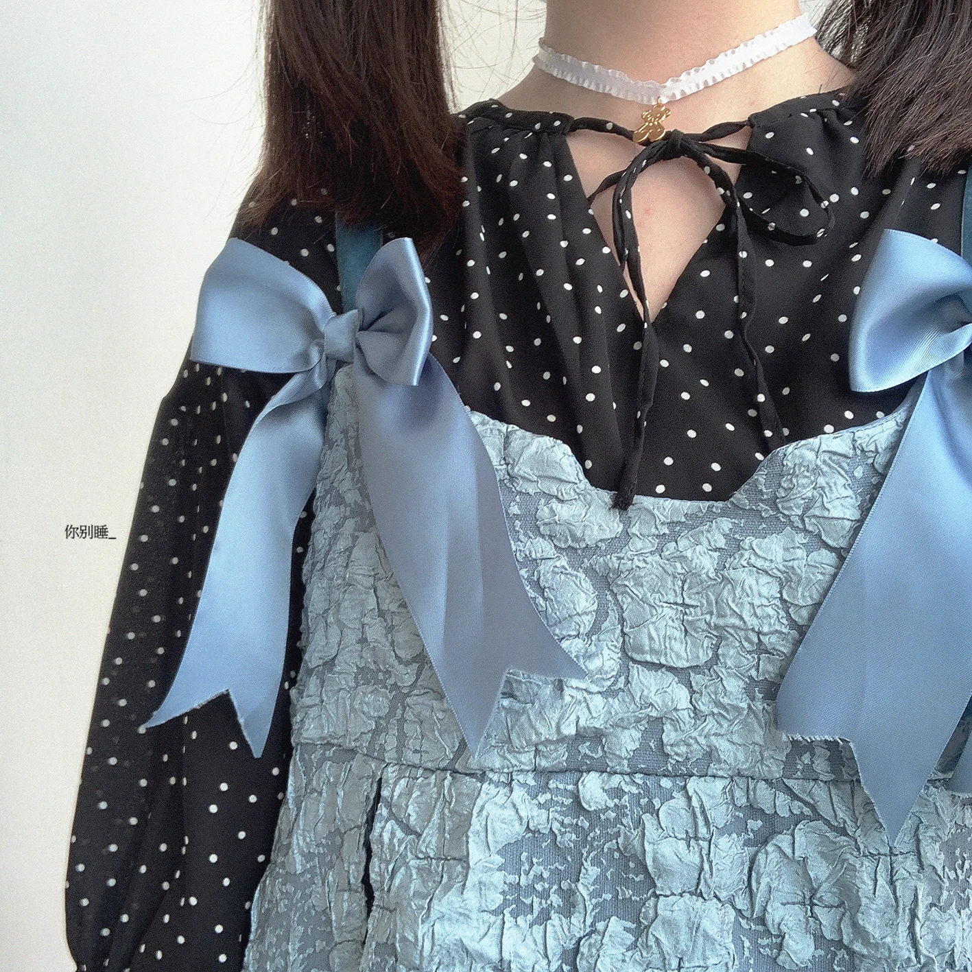 Japonês doce menina macia estudante retro tridimensional cor sólida bonito bowknot estilingue vestido de cintura alta cosplay cos loli