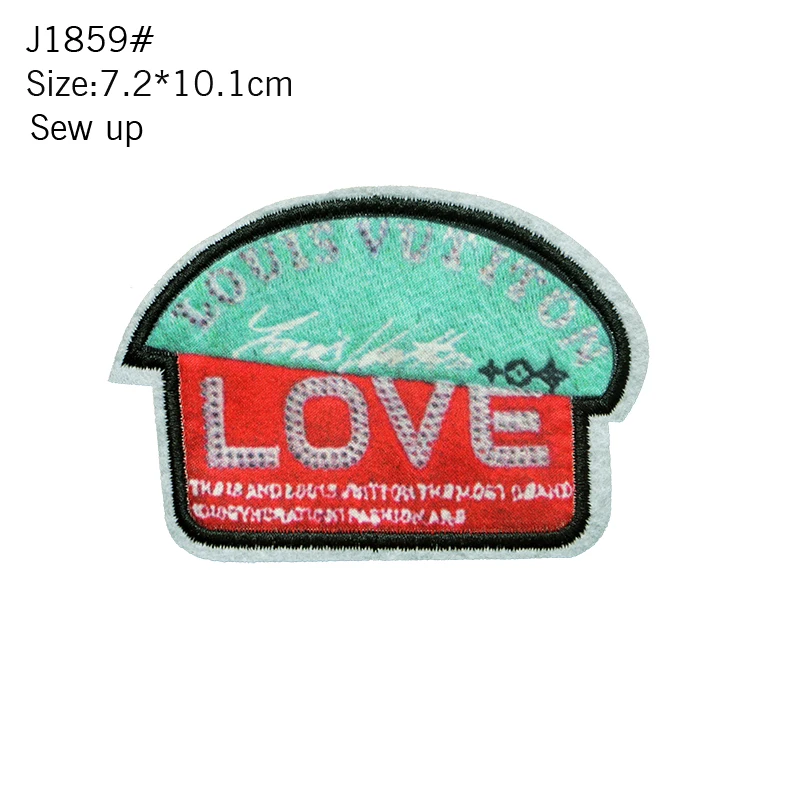 Shield English Girl Logo Ironing And Sewing Patch Fabric Embroidery Patch Clothing Stripe DIY Clothing Sticker Decal