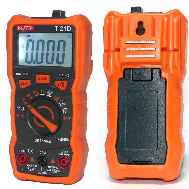 

Digital Multi-Purpose Meter Tianyu T21D True Rms Capacitor 60MF Compact Portable Multi-Purpose Lighting Anti-Burn Protection