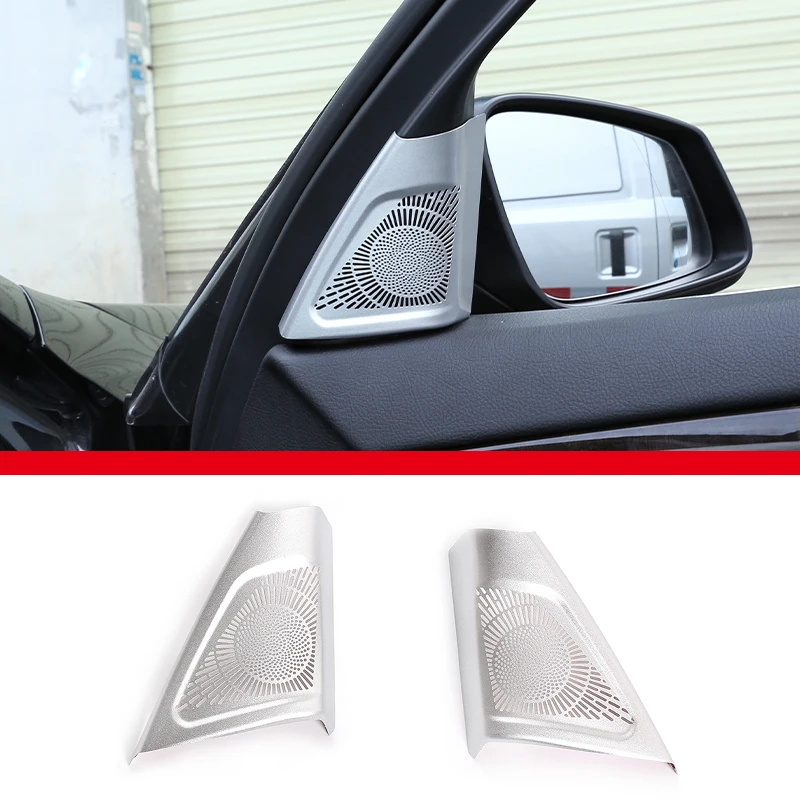 

Stainless Car Audio Speaker Cover Trim Door Loudspeaker Cover Trim Car Accessories Interior For BMW 5 Series 2011-17 F07 F10 F11