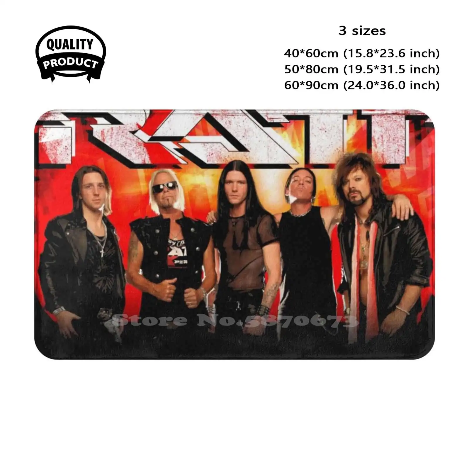 

Ratt - Band Soft Cushion Home Carpet Door Mat Car Rug Ratt Band Heavy Metal Riot Hard Glam Metal Wanted Man Music