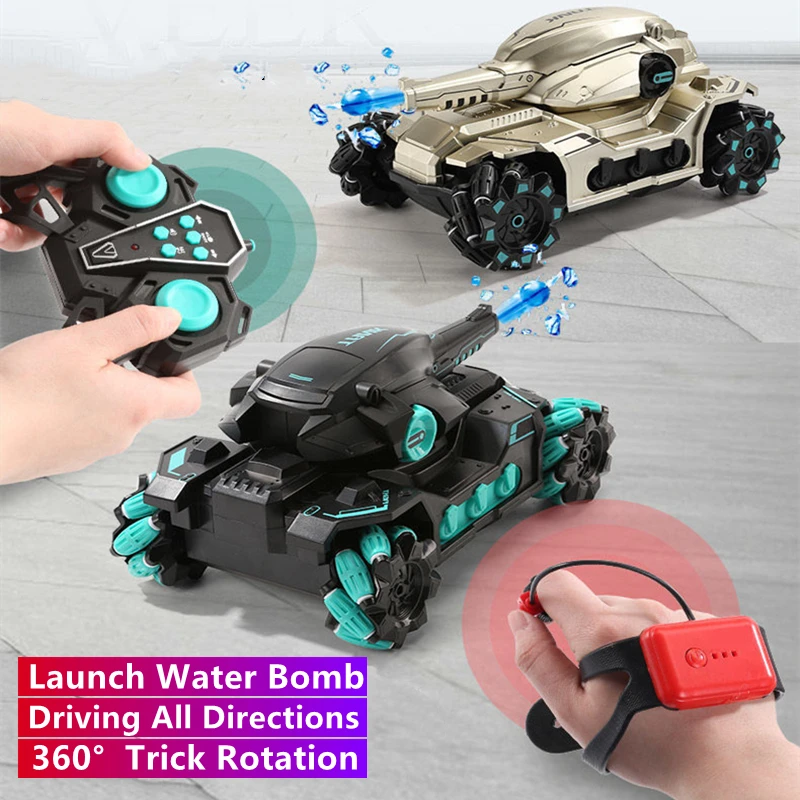 Water Bomb Shot Watch Control RC Car 360 Degree Stunt Rotation Gravity Sensor Racing Drift All-round Driving Remote Control Toys