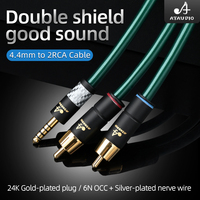 HIFI 4.4mm to 2RCA HiFi OCC anti-noise and anti-interference 4.4 balanced one-to-two power amplifier audio cable