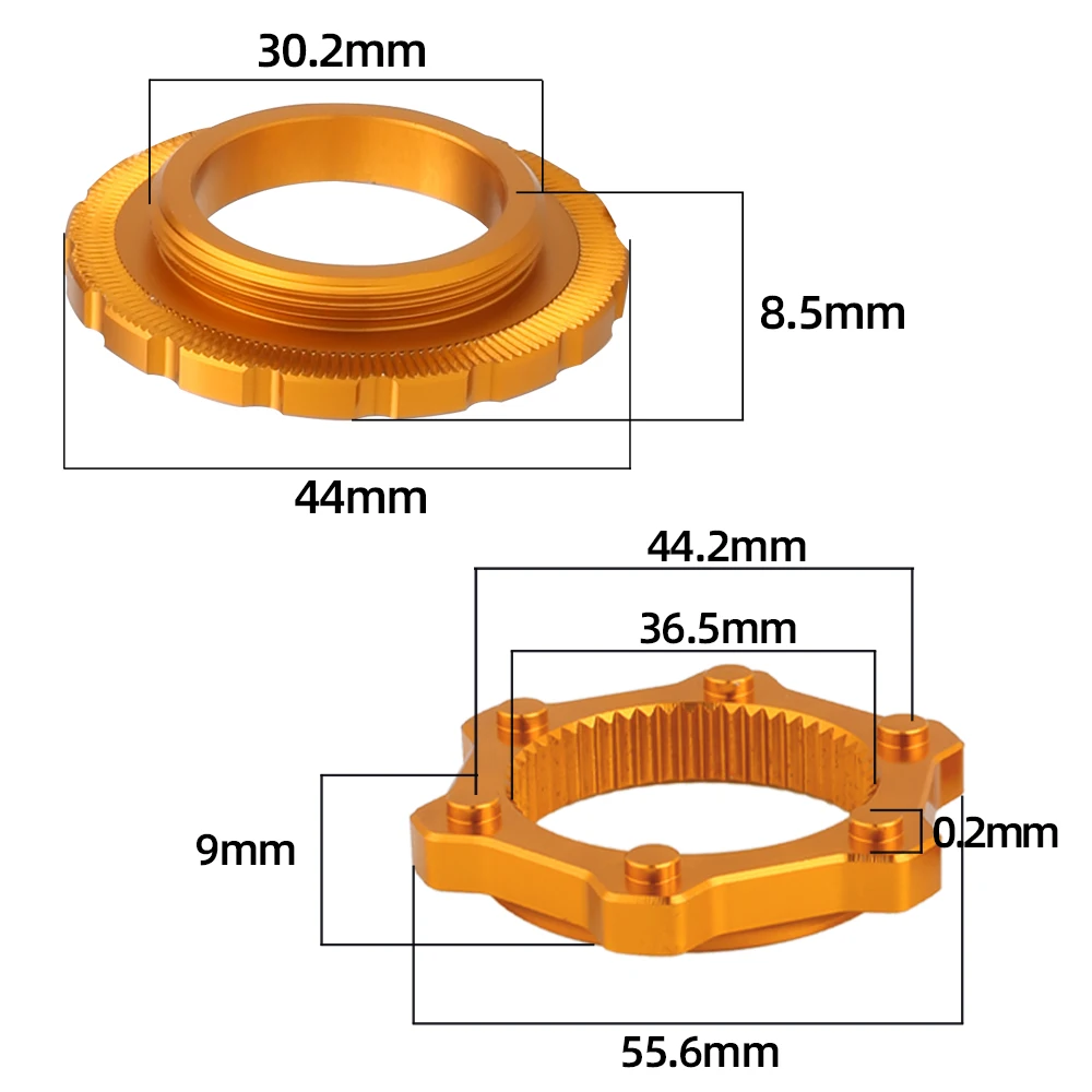 TANKE Bike Hub Center Lock To 6 Hole Adapter Aluminum Alloy Centerlock Conversion 6 Bolt 6 Pin Disc Brake Bicycle Accessories