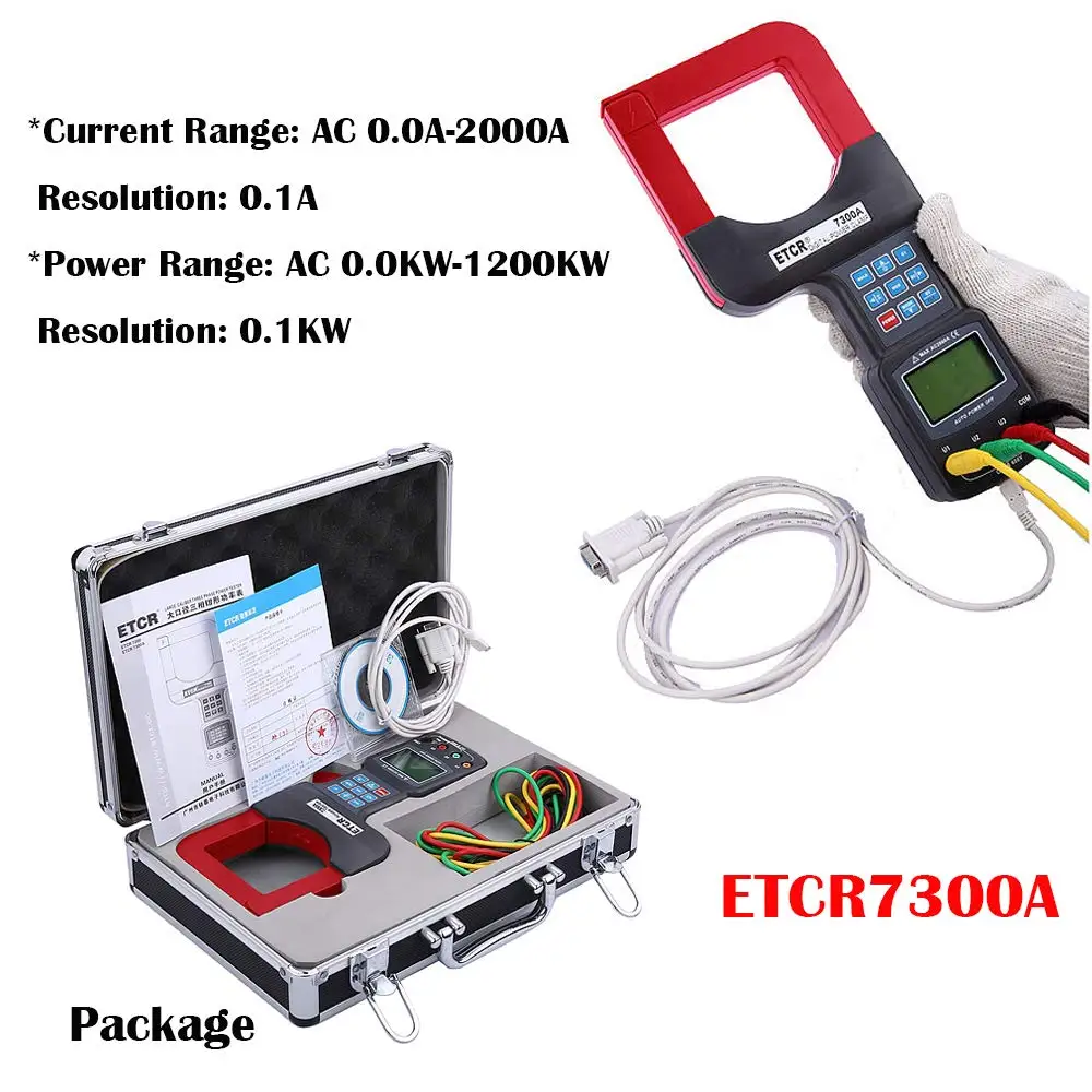 ETCR7300A Digital Single Phase Digital Energy Meter With Large Caliber Single Phase Meter Power Meter