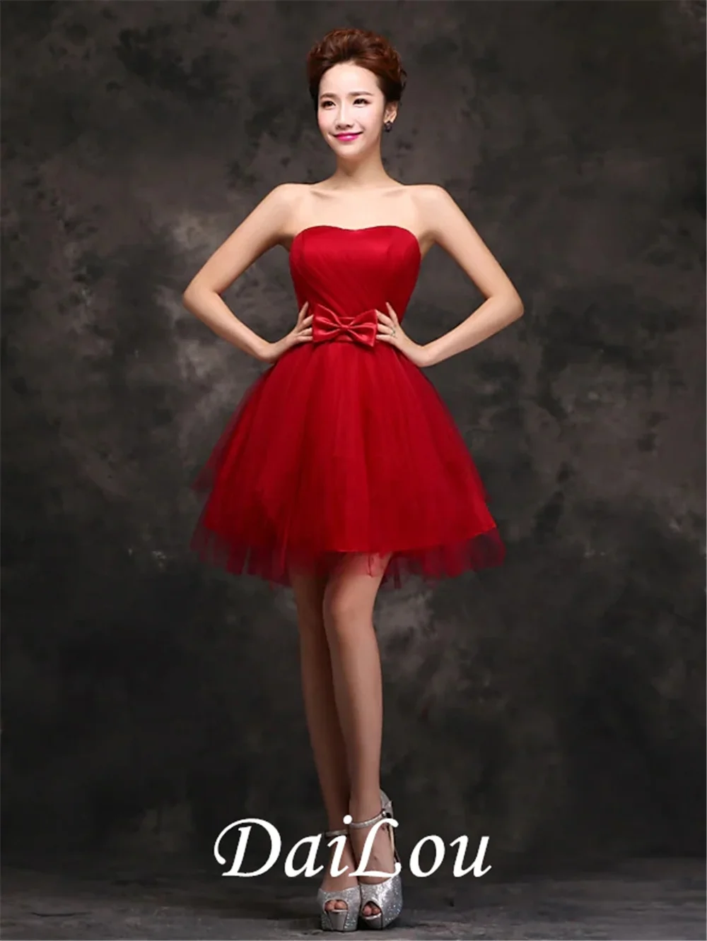 Ball Gown Flirty Vintage Party Wear Cocktail Party Dress Sweetheart Neckline Sleeveless Short / Mini Tulle with Bow(s) 2021