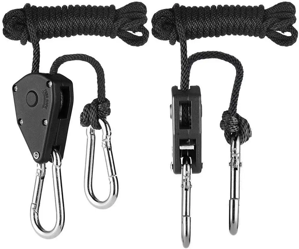 2 pezzi 1/8 pollici 8 piedi lungo resistente regolabile corda Clip gancio per Kit luce crescente appeso cricchetto canoa arco di prua legare giù