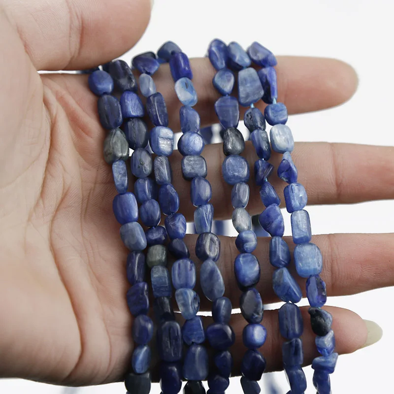 Natural Stone Blue Kyanite Stone beads Irregular Spacer Loose beads for DIY Jewelry charm Bracelets Necklace Making 4~8mm 15inch