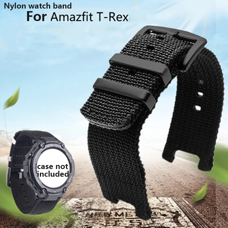 Waterproof Nylon Canvas Strap Special for Huami Amazfit T-Rex Replacement Wristband Outdoor Sports