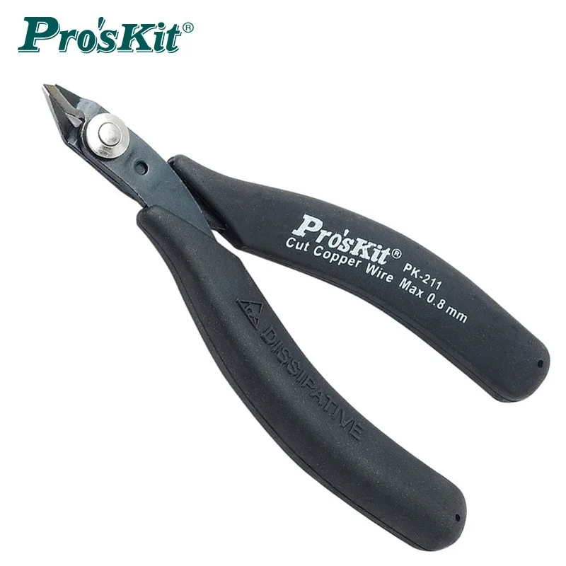 Pro'sKit 1PK-211 high-carbon steel PC anti-static precision micro-pliers, fine assembly and adjustment of electronic circuits