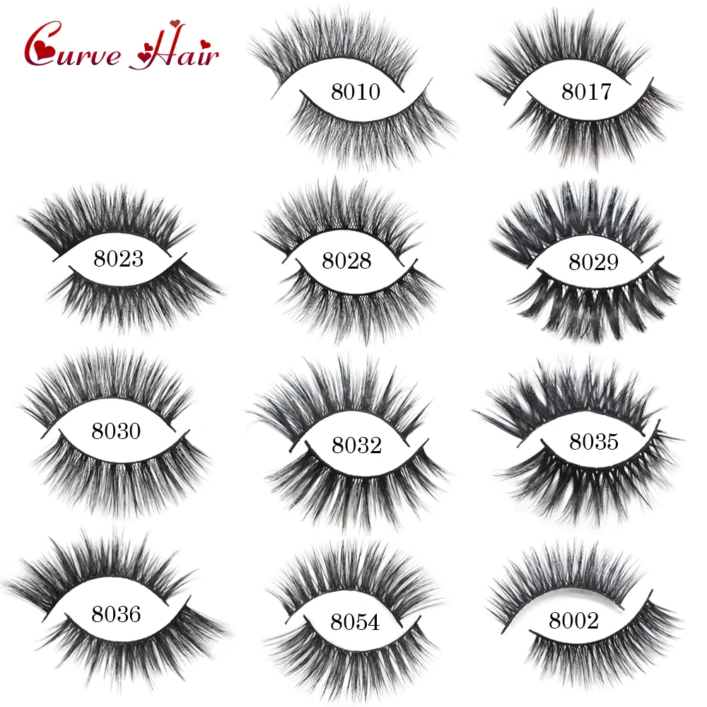 5 Pairs Wimper-Extensions 3D Mink Wimpers Faux Make Up Wimpers Dikke Pluizige Natuurlijke Wimper Volledige Volum Zijde Wimpers