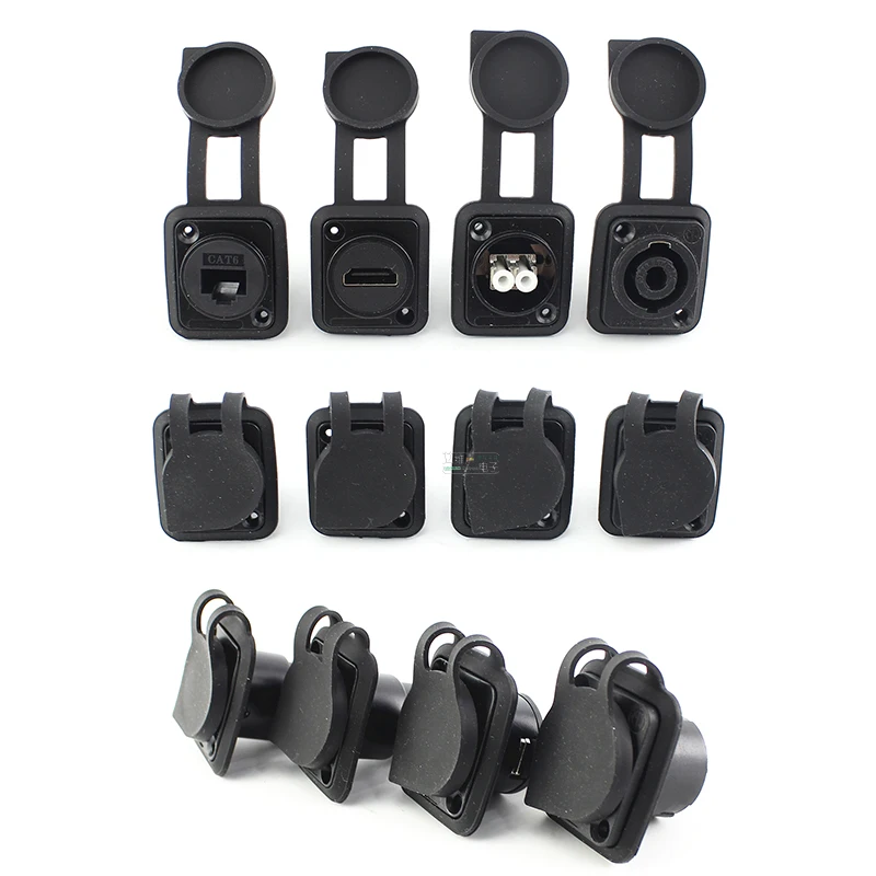 AVSSZ XLR Connector Protective Cover D Type Male Female Socket Dust Water Caps for Neutrik Audio SpeakON PowerCON EtherCon RJ45