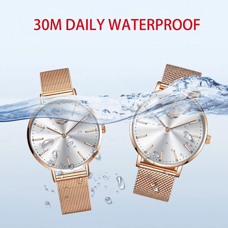 2021 LIGE Lover Watches Top Brand Luxury Ultra Thin Simple Couple Watches Couple Gift Quartz Wristwatches Fashion Paired Watches