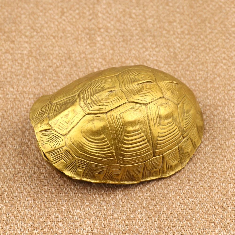 Feng Shui Chinese pure copper turtle shell Liu Yao divination tool coins lucky money Vintage Home Decoration Accessories