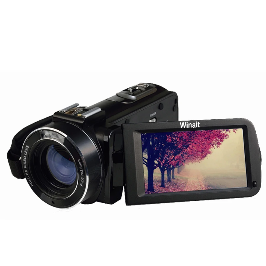 Winait-كاميرا فيديو احترافية ، عالية الجودة ، 1080 بكسل ، شاشة 3.0 بوصة TFT مع دوران 270 درجة ، HDMI ، دعم camcoder DV