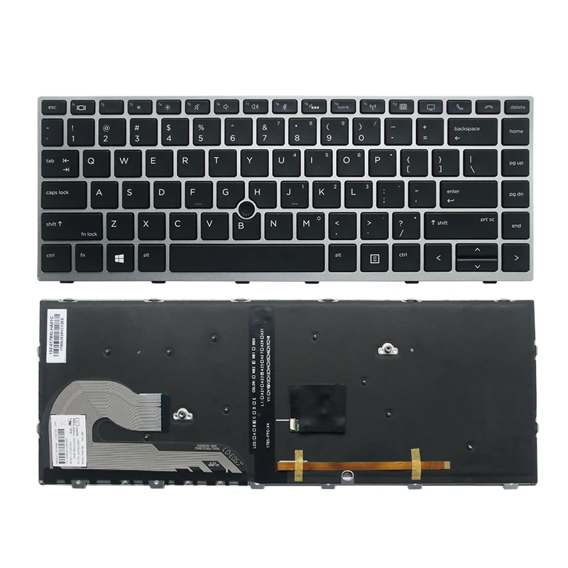 NEW US/RU laptop keyboard FOR HP EliteBook 840 G5 846 G5 745 G5 with Mouse Point L14378-001 L11307-001 Backlit