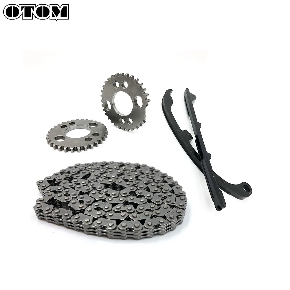 

OTOM Motorcycle Engine Timing Chain Kit With Tensioner Chain Guide Sprocket For LONCIN CR6 VOGE300R KAWASAKI KLX250 KLX300 YF300