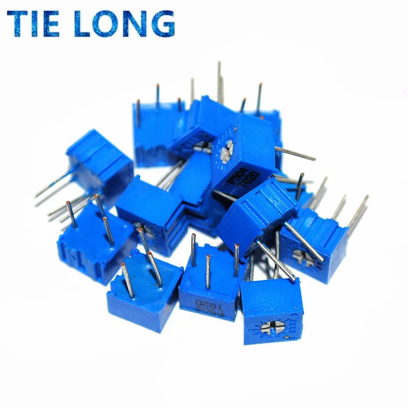 10pcs 3362P series resistance 101 201 501 102 202 502 103 Trimpo Trimmer Potentiometer 3362 500R 1K 2K 5K 10K 20K 50K 100K