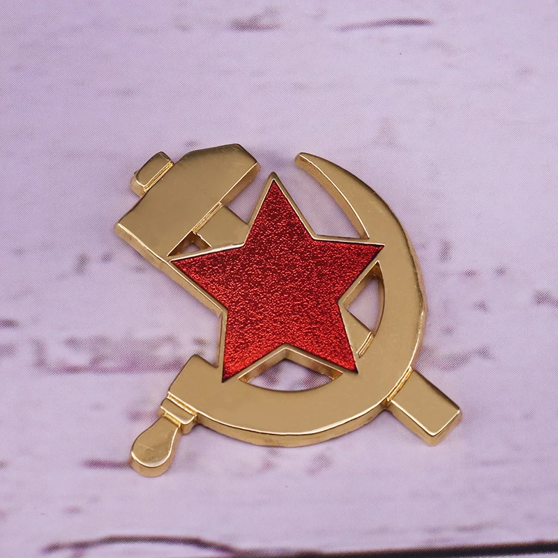 CCCP Soviet USSR Red Star Hammer Sickle Lapel Pin Badge