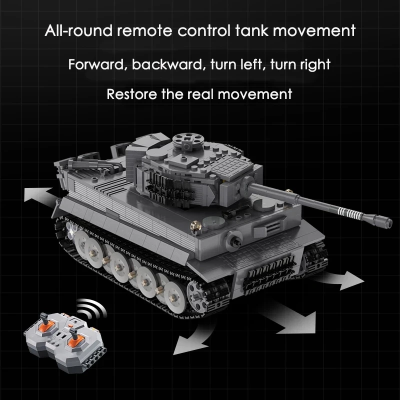 

925pcs Building Blocks RC Tank ToyHigh Simulation RC Assembly Military Tank Brick Weapon Kid intelligence Learn toy For Boy Gift