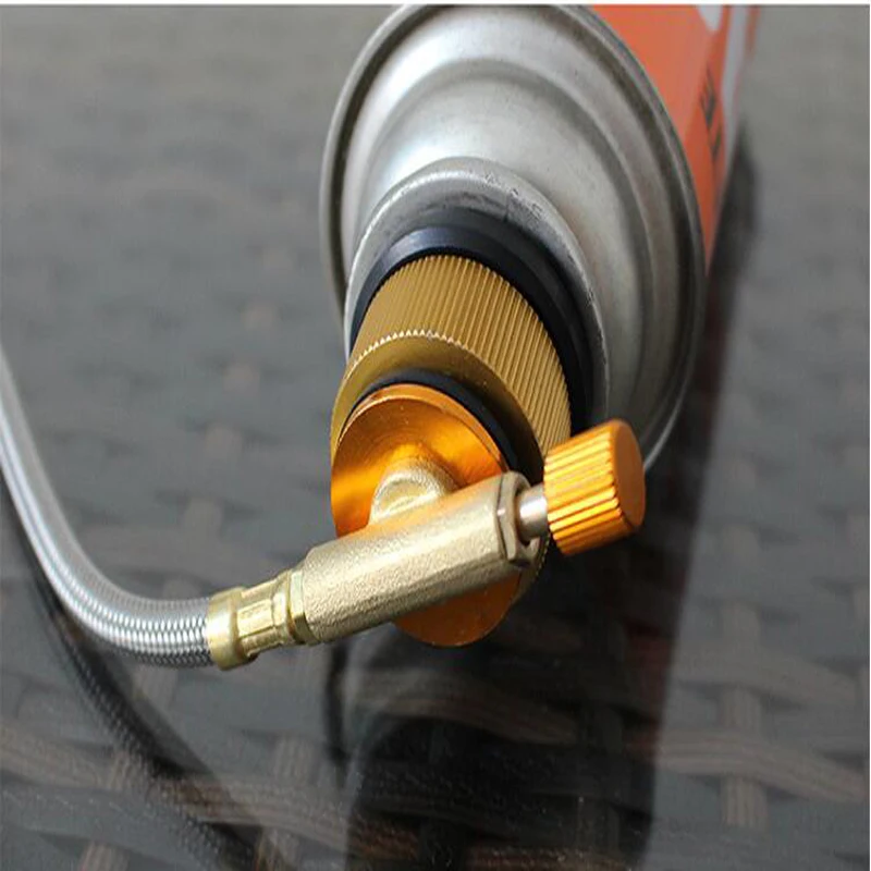 Outdoor Camping Hiking Stove Burner Adaptor Split Type Furnace Converter Connector Auto-off Gas Cartridge Tank Cylinder Adapter