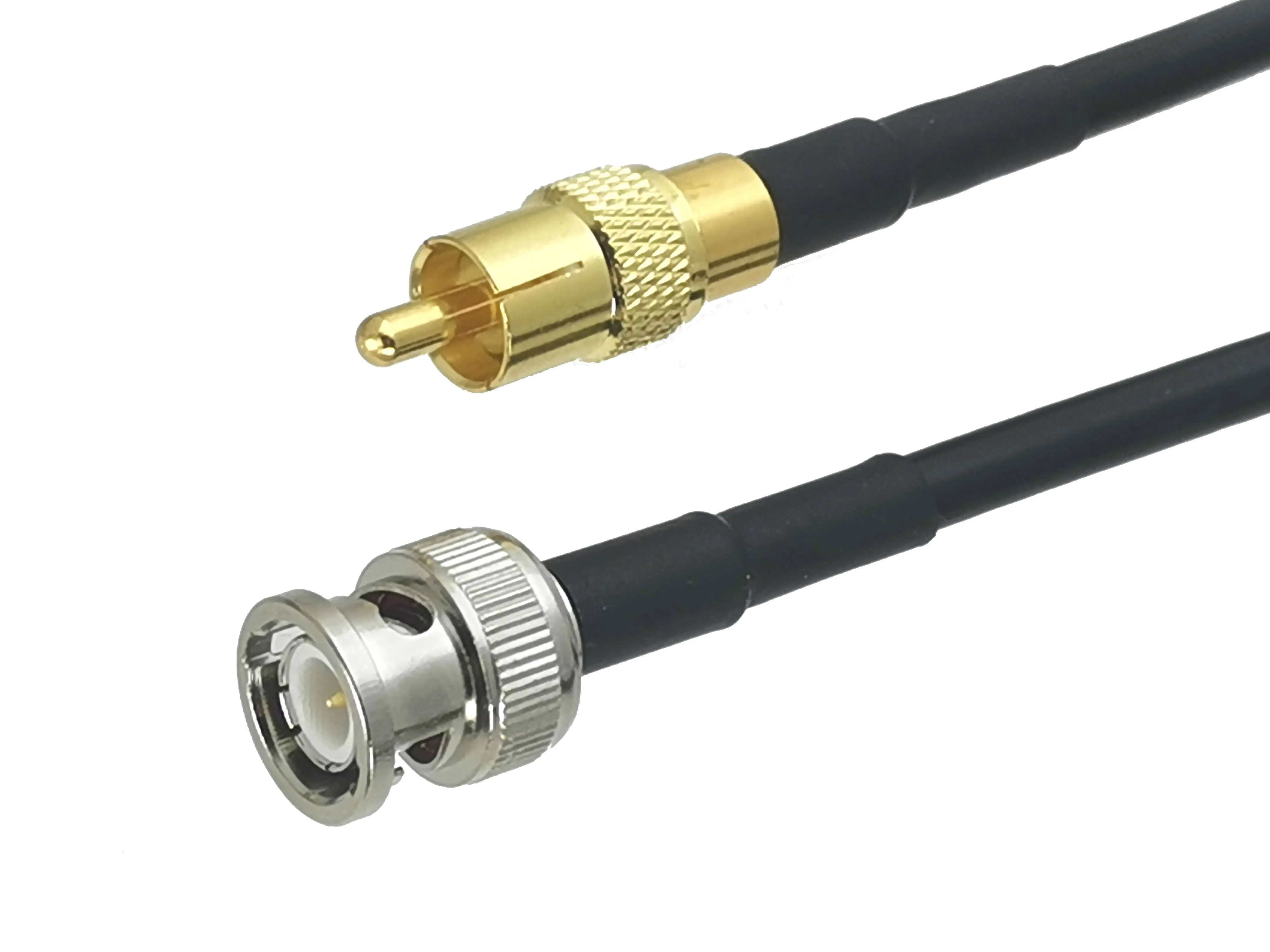 1 sztuk RG58 BNC wtyk męski na RCA męska wtyczka do tv złącze proste RF koncentryczny kabel pigtailowy 6 cal ~ 10M