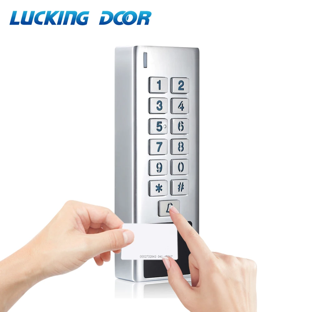 

Zinc-alloy RFID Door Access Control Waterproof IP67 Reader WG input output Access Control Outdoor usewith doorbell 1500 User