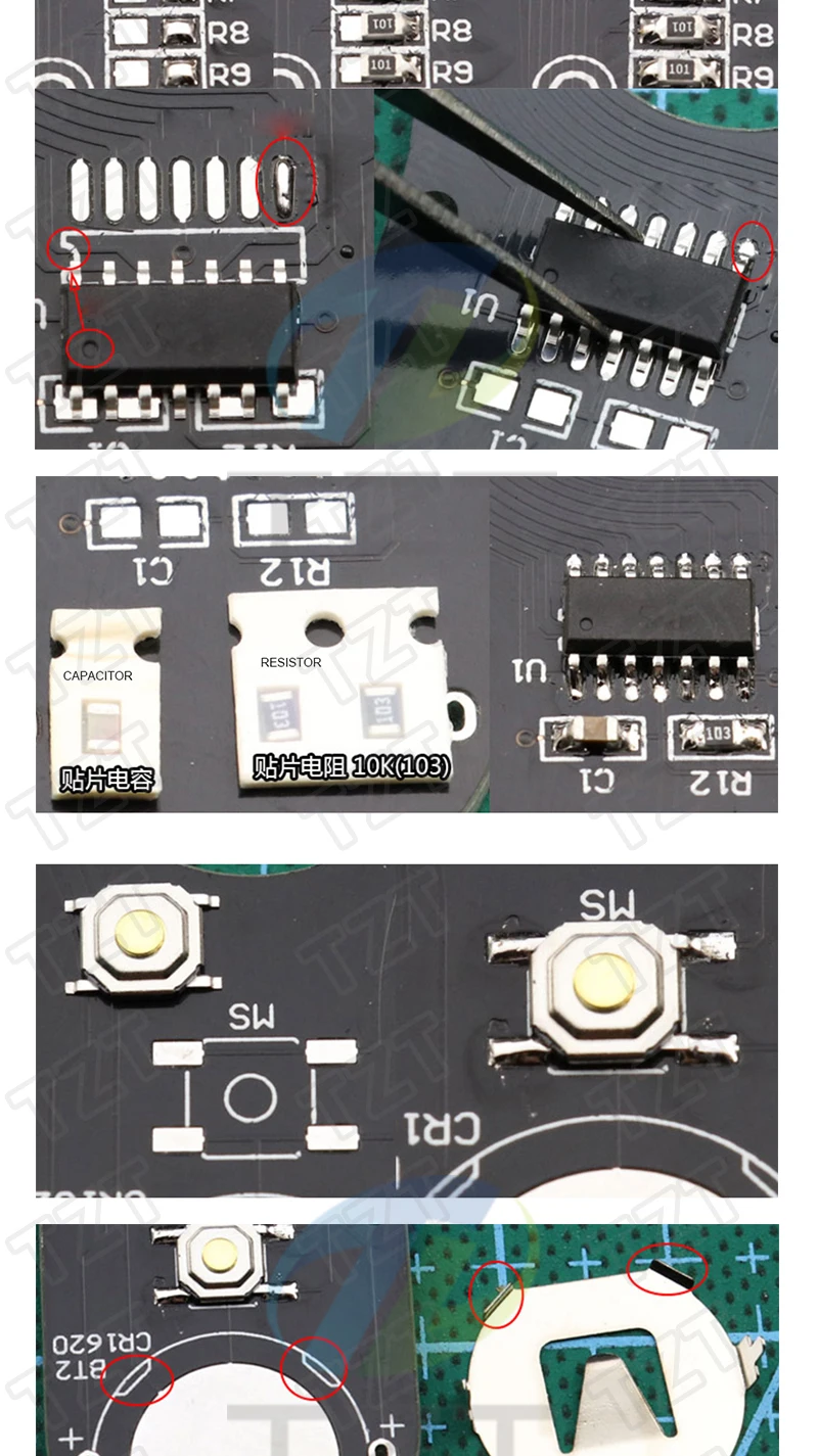 TZT Fingertip Gyro LED Bausatz: Lustiges DIY-Schweißset RG550 zur Entspannung von Körper und Geist – Elektronik-Bausatz – Detail 3