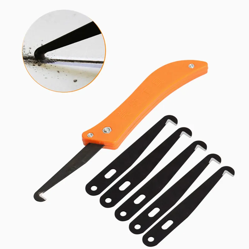 Tile Gap Repair Tool Hook Knife Removal of Old Grout Hand Tools for Floor Wall Seam Cement Cleaning Joint Notcher Collator