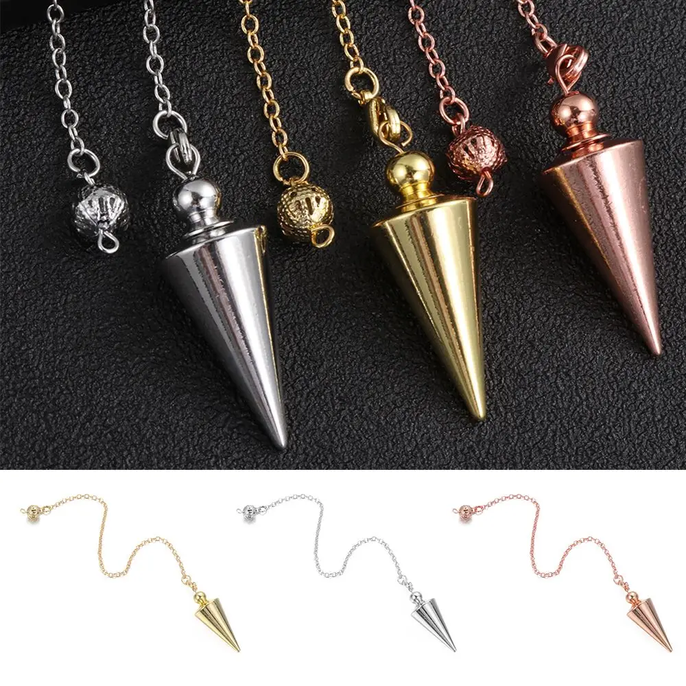 Cone Metal Pendulum for Wicca Antique Copper Gold-color Spiritual Pendulo Radiestesia Healing Pendule Hot Sale Jewelry