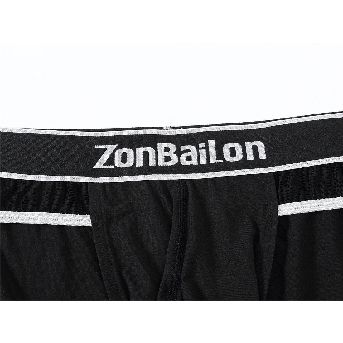 Zonbailon – sous-vêtements Sexy pour hommes, culotte de Bikini, court, noir, culotte Design u-cover