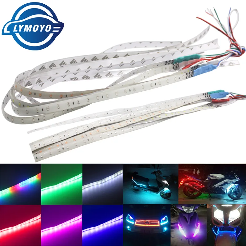 10pcs led strip light LED Decorative light strip Contour Decorative Atmosphere Light for Car truck cross-country SUV motorcycle