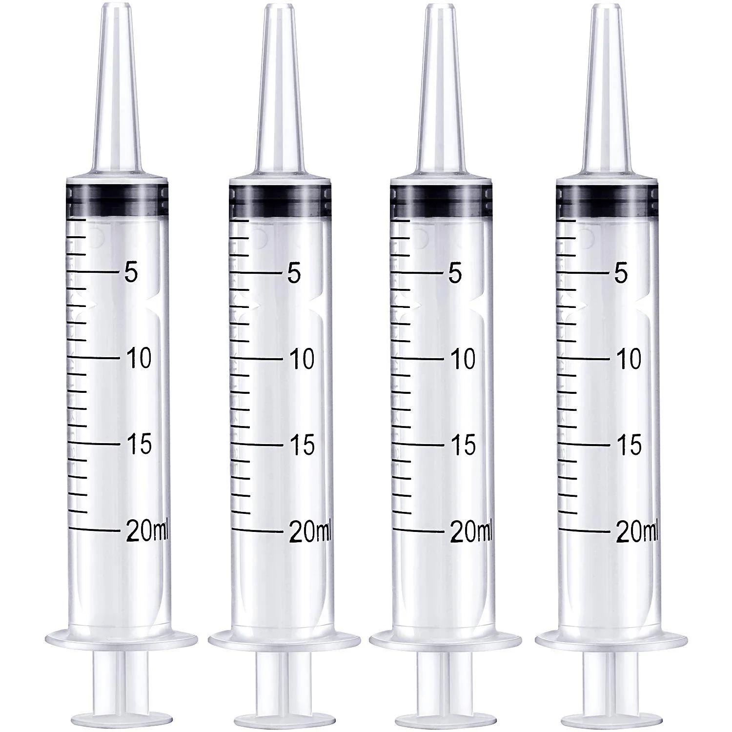 Plastic Syringe Oil Syringe for Filling Measuring Nutrient Feeding Mixing Liquids Cat Feeders 20ml DIY Lip Gloss Reusable Tools