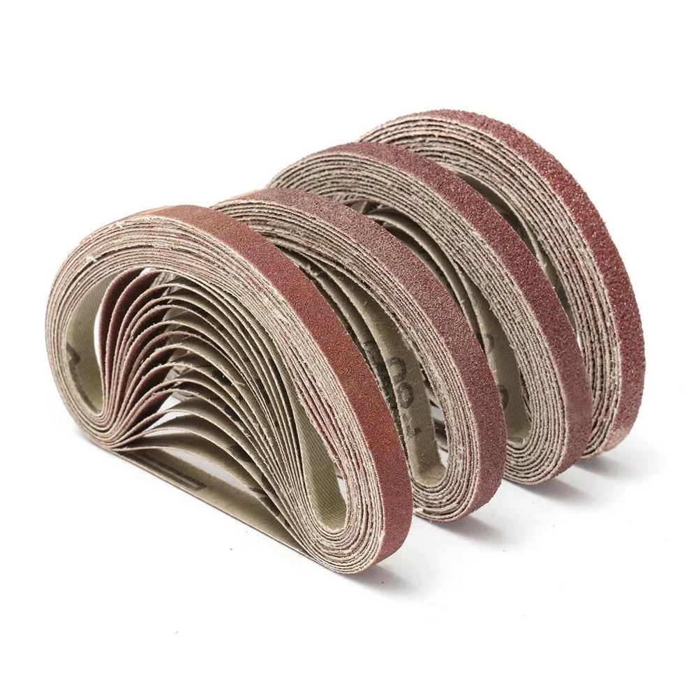 50PCS 330*10mm 40/60/80/100/120 Grit Abrasive Sanding Belts Sander Grinding Polishing Tools