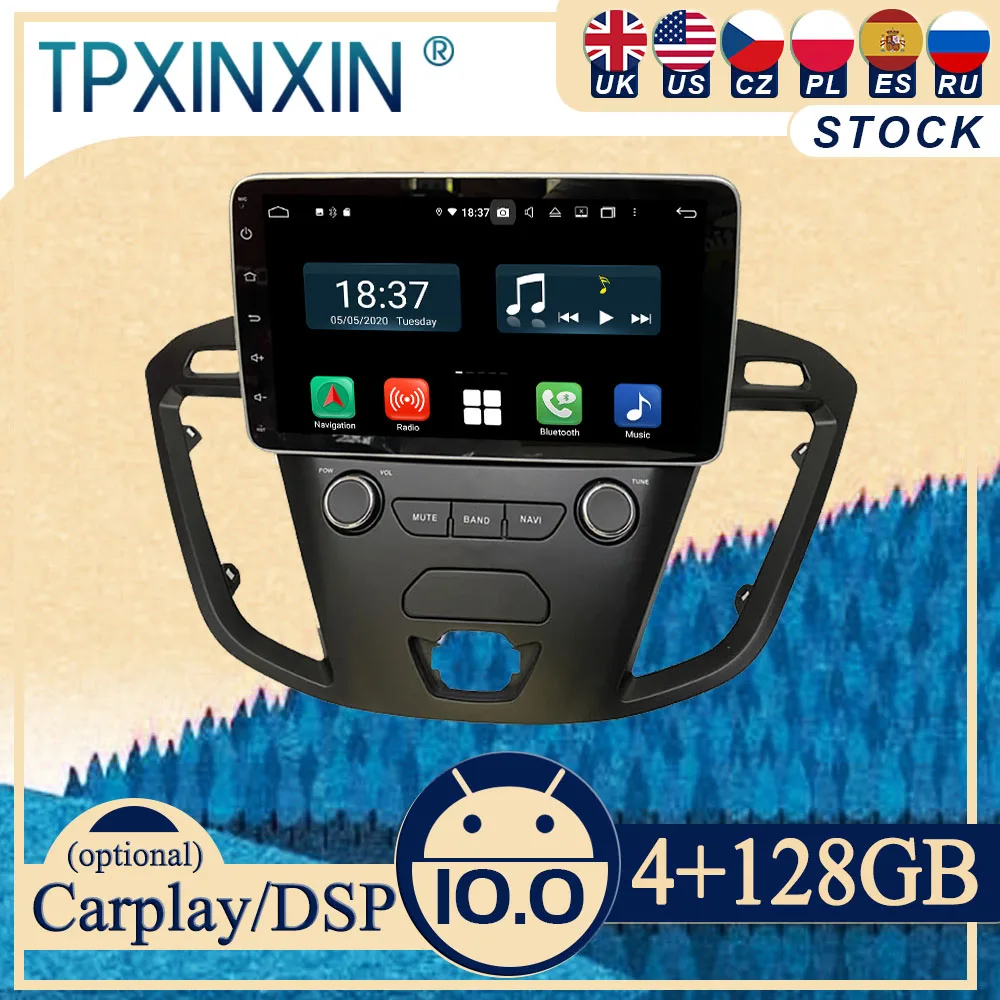 PX6 For Ford Transit 2017-2020 Android10 Carplay Radio Player Car GPS Navigation Head Unit Car Stereo WIFI DSP BT