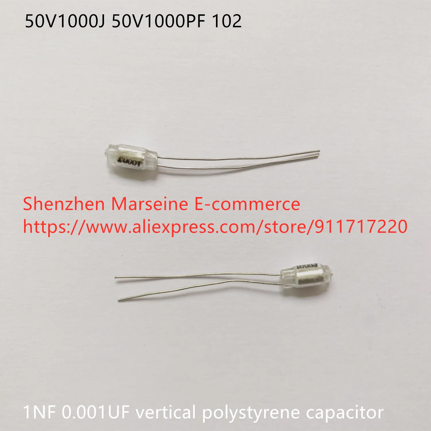 Original New 100% 50V1000J 50V1000PF 102 1NF 0.001UF vertical polystyrene capacitor (Inductor)