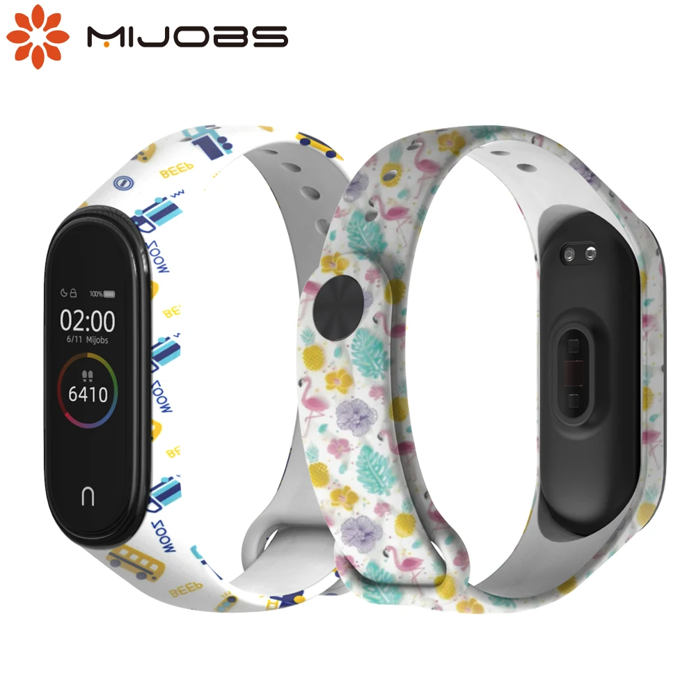 Strap for Mi Band 4 5 Printed Camouflage Wristband for Xiaomi Mi Band 5 NFC Bracelet Bend 4 Belt Correa Pulseira Xiomi Miband 3