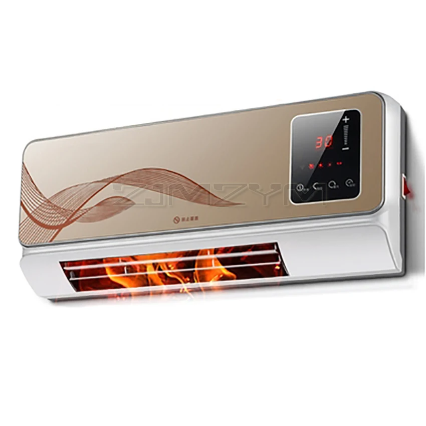 Hộ Gia Đình Tường Điện Kỹ Thuật Số Hiển Thị Màn Hình Điều Khiển Từ Xa Máy Thời Gian Không Khí Ấm Thổi 3 Bánh Răng Có Thể Điều Chỉnh