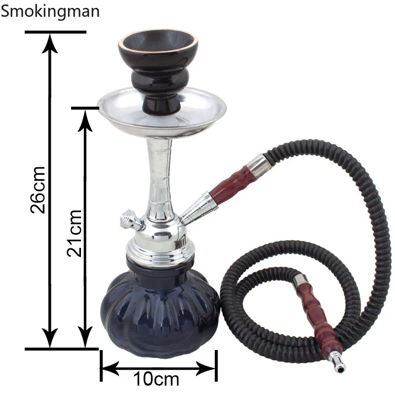 Portable Glass Hookah For Smoking Water Pipe Narguile Chicha With Hose Bowl Shisha For Travel Outdoors Gadget For Man