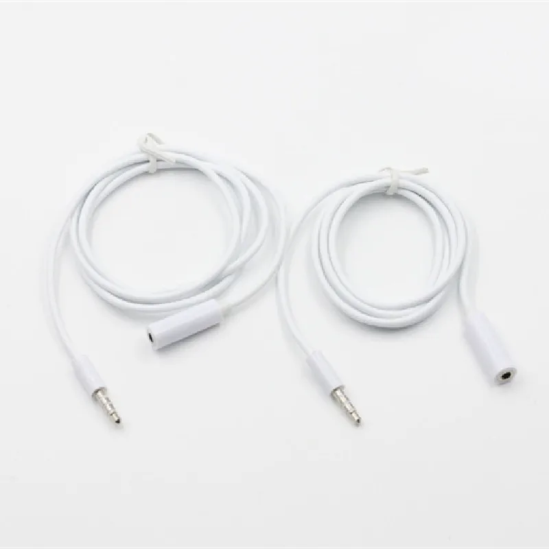 Аудиокабель Белый 3 5 мм 4-полюсный аудио стерео кабель для наушников штекер-гнездо