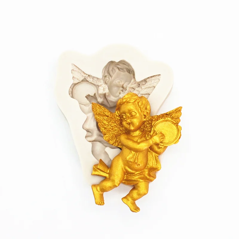 Angel Wings Drum Silicone Resin Mold Kitchen Cake Baking Tool Dessert Lace Decoration DIY Chocolate Pastry Candy Fondant Moulds