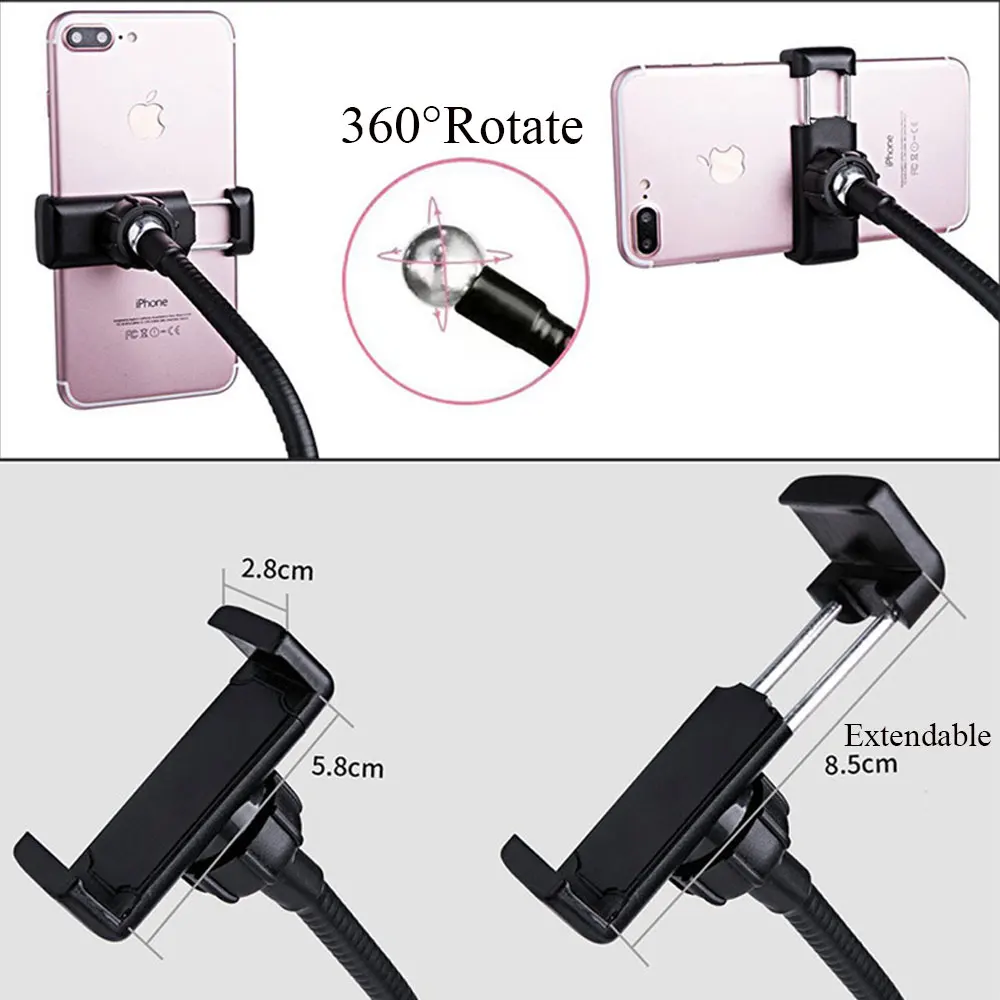 Lámpara de anillo redondo, lámpara Led recargable por USB para Selfie con Clip, luz de relleno de maquillaje en vivo, Clip de teléfono para fotografía, Chasing Drama.